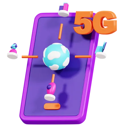 5 G Network  3D Icon