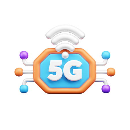 5 G Network  3D Icon