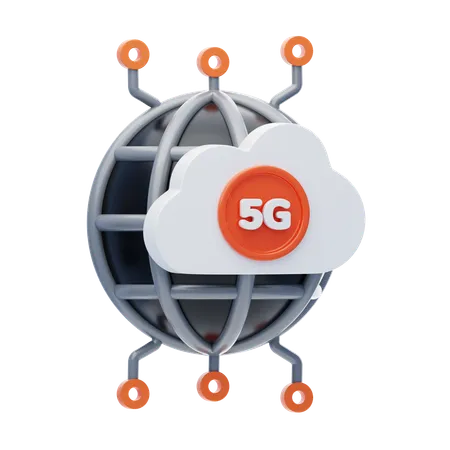 5 G Network  3D Icon