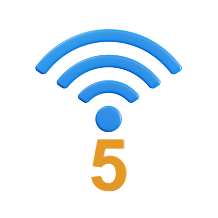 5 G Network  3D Icon