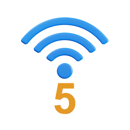 5 G Network  3D Icon