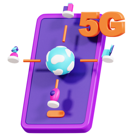 5 G Network  3D Icon