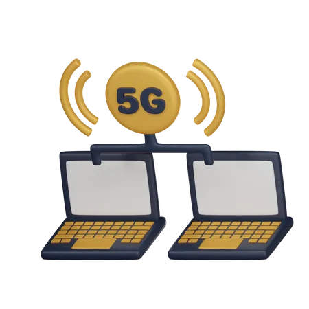 5 G Network  3D Icon