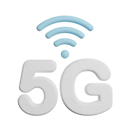 5 G Network Signal  3D Icon