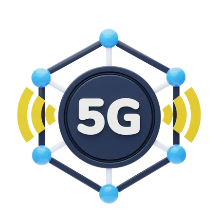 5G 네트워크  3D Icon