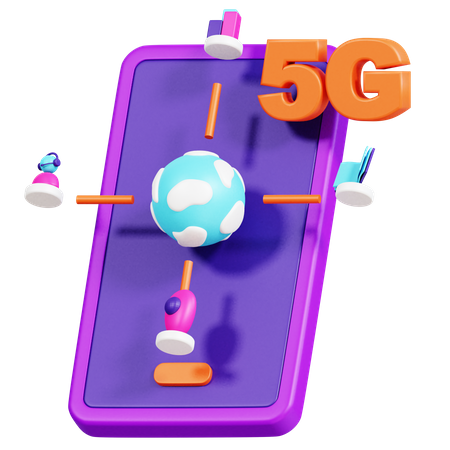 5g Netzwerk  3D Icon