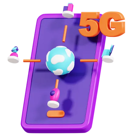 5g Netzwerk  3D Icon