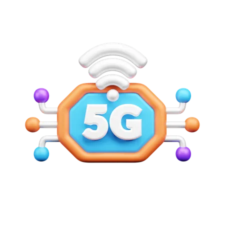 Rede 5g  3D Icon