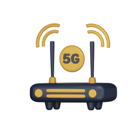 5 G Router  3D Icon