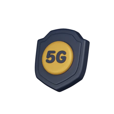 5 G Shield  3D Icon