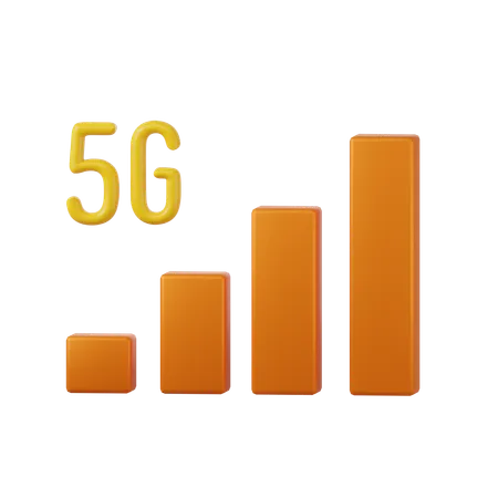 5G 신호  3D Icon