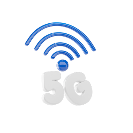 5 G Signal  3D Icon