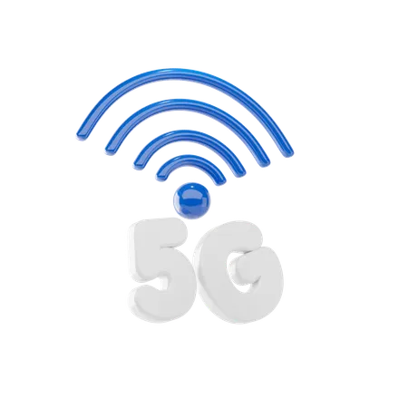 5 G Signal  3D Icon