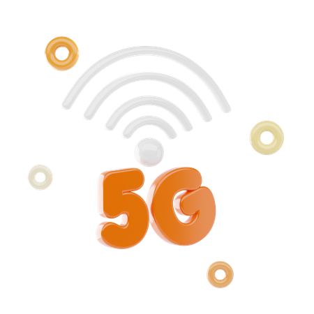 5 G Signal  3D Icon