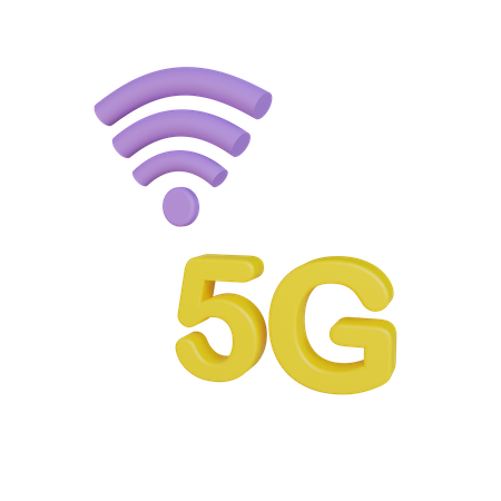 5 G Signal  3D Icon