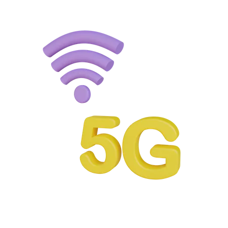 5 G Signal  3D Icon