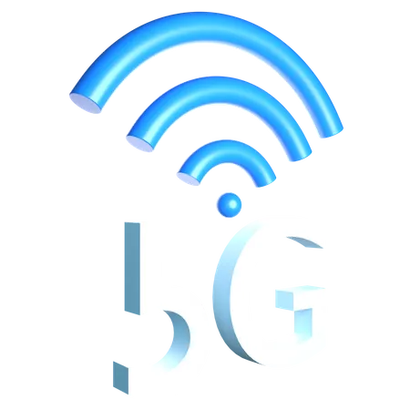 5 G Signal  3D Icon