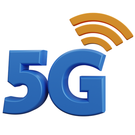 5 G Signal  3D Icon