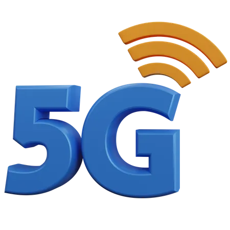 5 G Signal  3D Icon