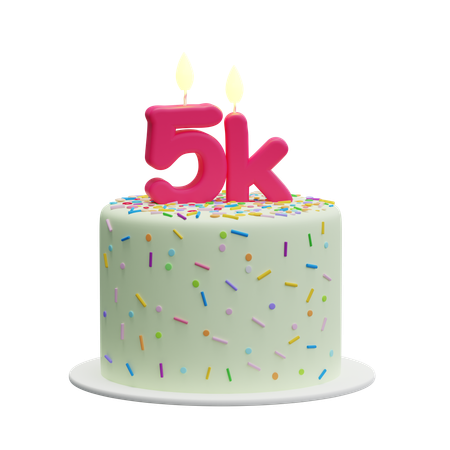 5 K Like  3D Icon