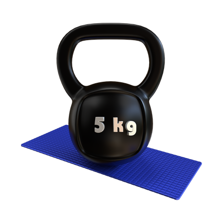 5 kg kettlebell  3D Illustration