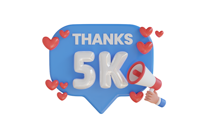 5 km  3D Icon