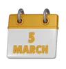 5 March