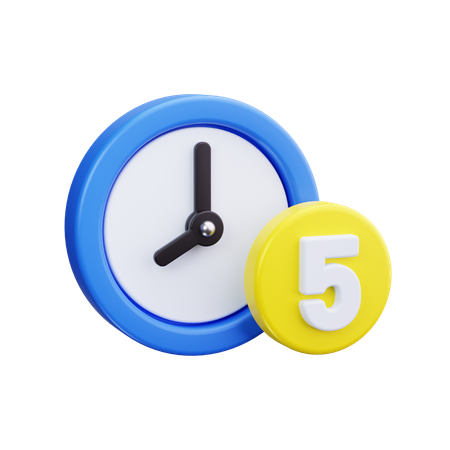 5 minutes  3D Icon