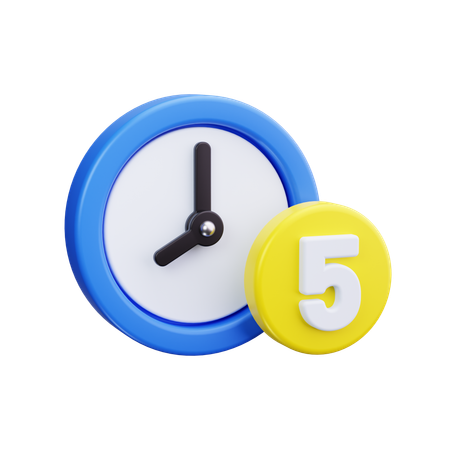 5 minutes  3D Icon