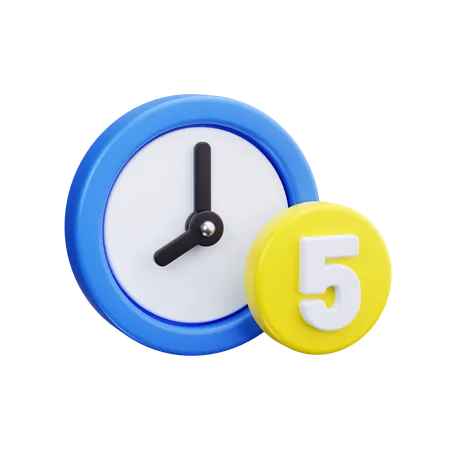 5 minutes  3D Icon