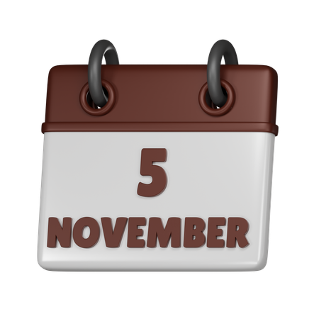 5 de noviembre  3D Icon