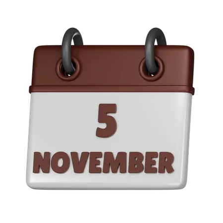 5 de noviembre  3D Icon