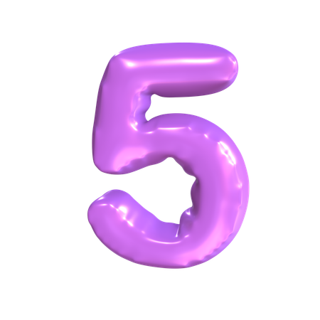 5 Number  3D Icon
