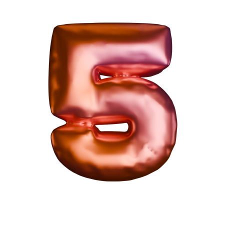 5 Number  3D Icon