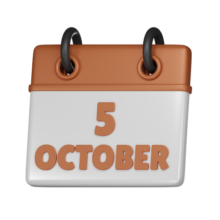 5 octobre  3D Icon