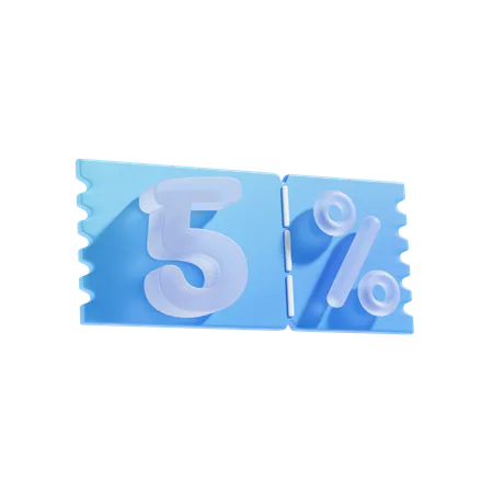 5 Percent Off 3 D Icon Illustratrion 3D Icon