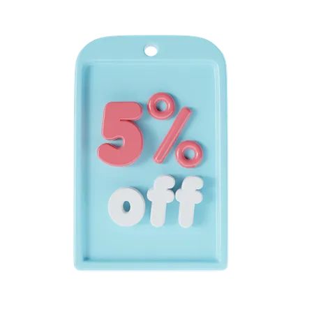 Sale Icon With Blue Theme 3D Icon