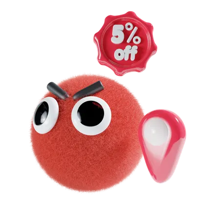5 Percentage Off  3D Icon