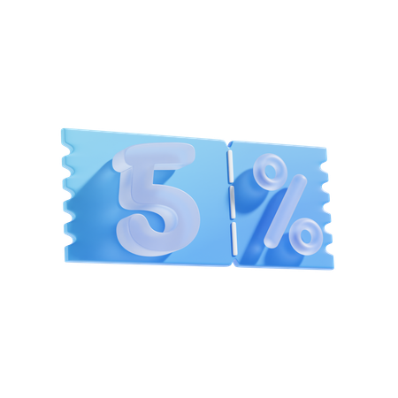 5 por cento  3D Icon
