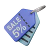 5% Sale Tag