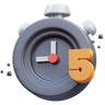 3d 5 second timer logo
