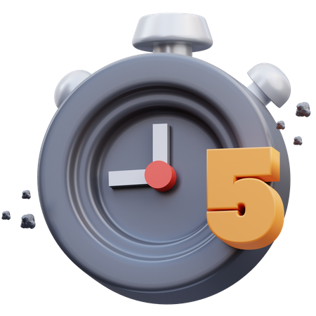5 Sekunden Timer  3D Icon