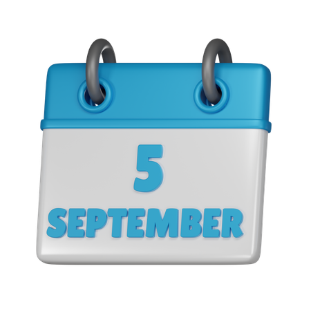 5 de septiembre  3D Icon