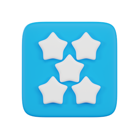 5 Star  3D Icon