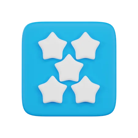 5 Star  3D Icon