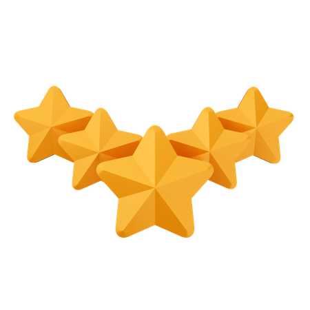 5 star good rating riview  3D Icon
