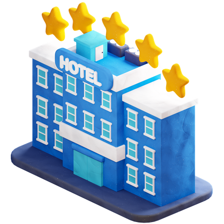 5 Star Hotel  3D Icon
