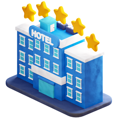 5 Star Hotel  3D Icon