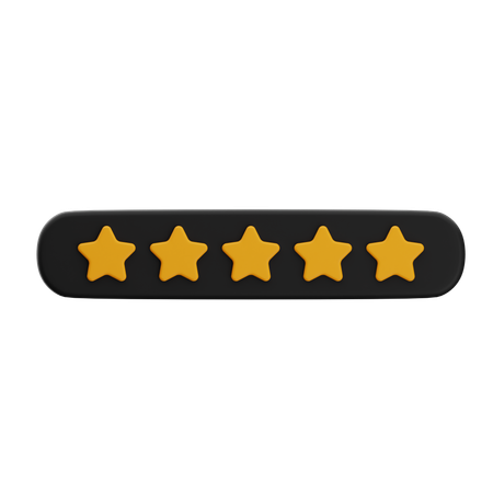 5 Star Rating  3D Icon