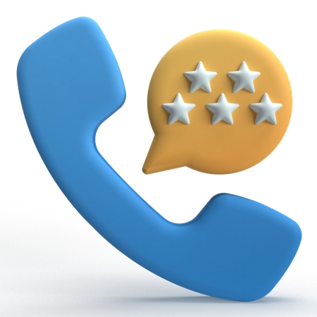 5 Star Rating  3D Icon